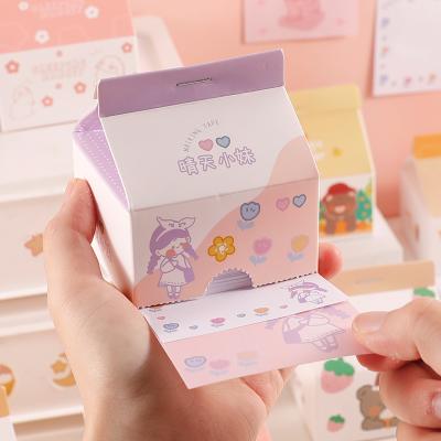 China Notepad Creative Non-adhesive Removable Boxed Cute Cartoon Note Paper Box Teardrop Student Portable Notepad for sale