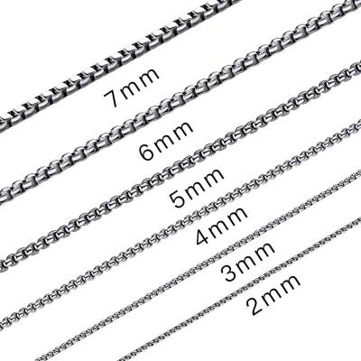 China Fashion& Stainless Steel Rolo Chain Necklace Crude Chain Casual Necklace For Men Women Jewelry for sale