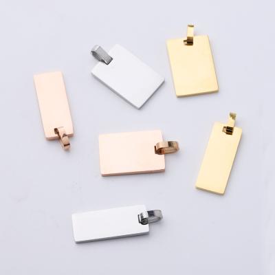 China FASHIONABLE Personalized Personalized Customized White Bar Necklace Stainless Steel Nameplate Necklace Engraving Pendants for sale