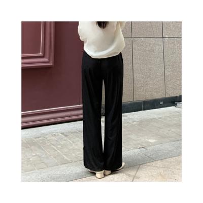 China Factory hot sales high quality Anti-wrinkle technics printed solid color mid waist casual pants for sale