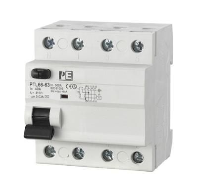 China PTL66-63A 4 Pole 63 Amp Earth Leakage Circuit Breaker for sale