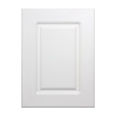 China Modern Sleek Stylish Thermofoil Raised Square Custom Kitchen Cabinet Door White CNC Carved Cabinet Front Door for sale