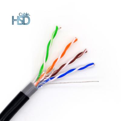 China Custom Cat5/5e PC Category 5e Cable 4 Pair UTP Double Jacket Unshielded Outdoor Network Cable for sale