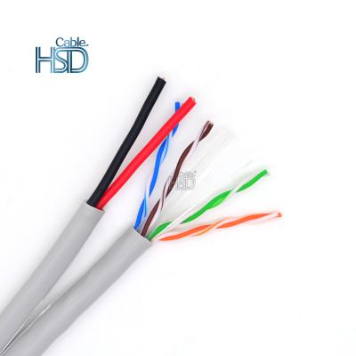 China PC brand Cat6 Cat6a ethernet cat6e certifier network cables with power cable cat 6 6a UTP 305m copper roll price per meter for sale