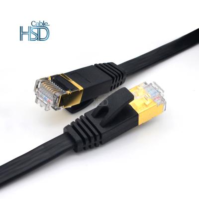 China PC CAT6A Flat Since Slim CCA LAN Ethernet Cable Patch Cord Rj45 UTP FTP Shielded Cat6 Flat Cable Amp for sale