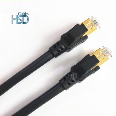 China PC Flat CAT8 Patch Tie Down RJ45 Patch Cable CAT8 Shielded Cable 40G 2000Mhz for sale