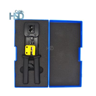 China Factory OEM Best Price Multi Function EZ Crimp Pass Through RJ-45 Crimper Cat5 Cat6 Network EZ Crimp Tool Plastic Box Packing for sale