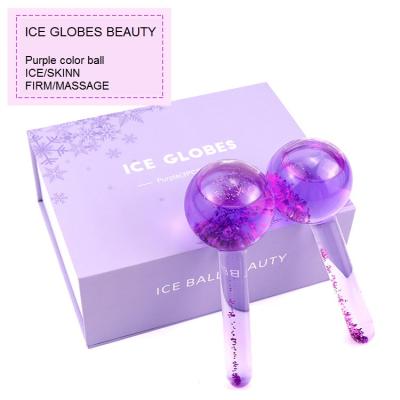 China Hot Selling Purple Anti-Blister Ice Globe Facial Balls Ice Globes Glitter Ice Globes for sale