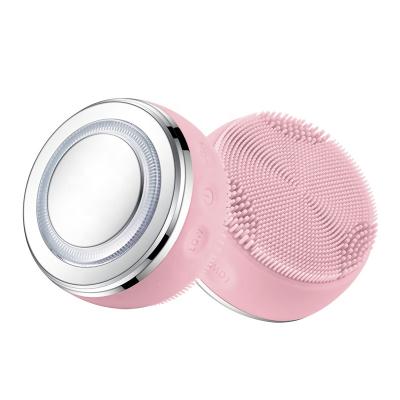 China Rechargeable Pore Shrinking Beauty Brush Instrument Brush Deep Facial Cleansing Pink for sale