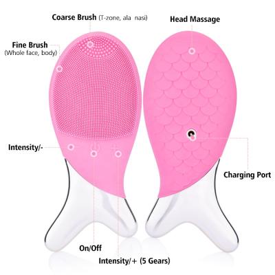 China Shrinking Custom Facial Skin Care Remover Pore Cleansing Face Brush Cleaner Massager for sale