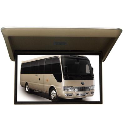 China Display Screen 23.8 Inch Vehicle Mounted Fully Automatic Electric Commercial LCD RV AV/MP5 Ceiling Display for sale