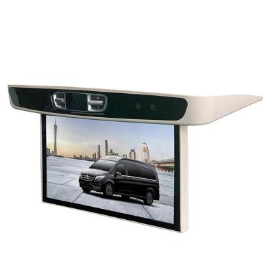 China Special Top Display Screen Car Monitor Bus Electric LCD TV Flip Down Monitor Suction Ceiling Mount for sale