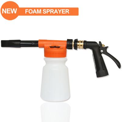 China Multifunctional Plastic Foam Sprayer Hose Sprayer Car Wash Car Wash Foam Gun With Current Bottle 960ML Glove for sale