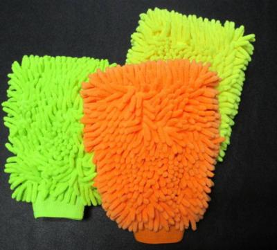 China Multifunctional Microfiber Chenille Car Wash Glove Double Sided Gloves for sale