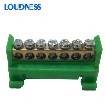 China For Cable Wire Connecting High Quality 7 Ways Copper Terminal Block Earth Protection For Cable for sale