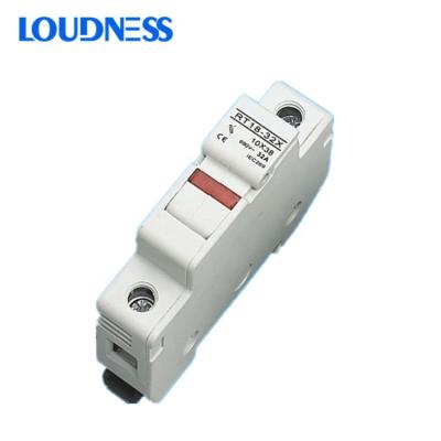 China Good quality cylindrical LOW VOLTAGE 500V 32A 10x38 RT18-32 fuse holder for sale