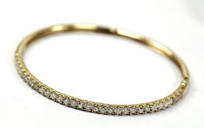 China 18K Yellow Gold Bezel Setting Diamonds Bracelet KGB000501 for sale