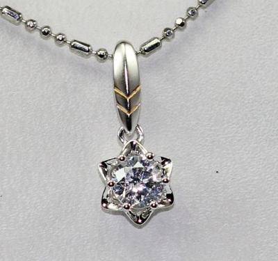 China Lucky Star Solid 18K Gold Diamond Necklace Aphrodite Stamp KGS0109P for sale