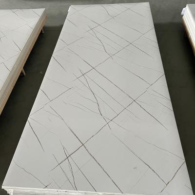 China Durable Waterproof Marble Design Pvc UV Marble Finish Sheet Wall Panel for Apartment for sale