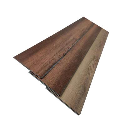 China 7''x48'' Handscaped SPC Vinyl Hybrid Flooring in Ash Brown for 100% Waterproof DIY Floors for sale