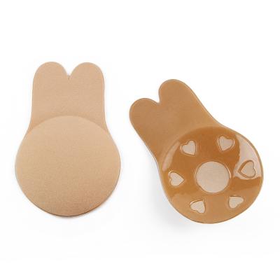 China Hot Selling Bras Rabbit Ear Underwear Silicone Strapless Invisible Strapless Breathable Sticky Nipple Cover for sale