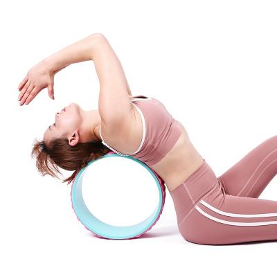 China Colorful Cloud Pattern Yoga Equipment Yoga Abdominal Single Roller Eco-Friendly Wheel For Balance Training for sale