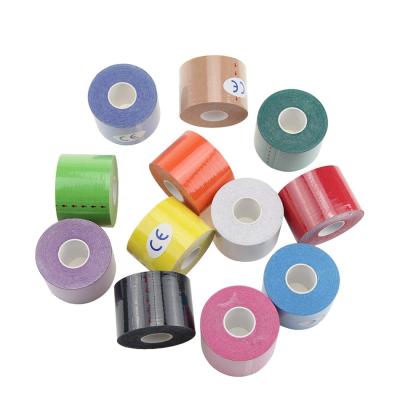 China Custom Kinesiology Tape Pre Cut Factory Sports Safety Physiotherapy Multicolor Waterproof Muscle Sports Tape Kinesiology Tape for sale