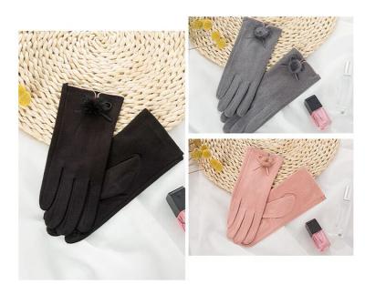 China Waterproof Pink Brown Color Women Cycling Gloves Waterproof Winter Gloves for sale