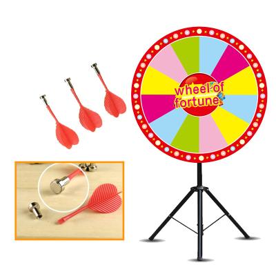 China Magnetic Lottery Turntable Board Lucky Dart 60 Draw Spin Spinning Lucky Wheel Professional Dry Erase 97 Fortune Game Color Customizable for sale