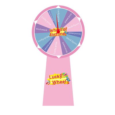 China 60cm Dry Wooden Lottery Turntable Color Erase Draw Lucky Spinning Professional Customizable 412 Game Lucky Wheel of Fortune for sale