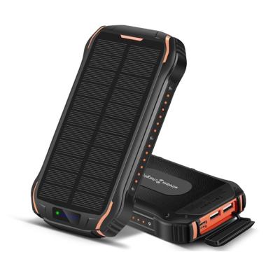 China Customizable Logo Package 26800mAh Usb Qi Wireless Charger Solar Power Bank Portable for sale