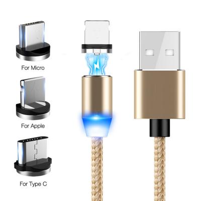 China Low Price Of Brand New high quality Mobile phone accessories data cable C001 3 in 1 magnetic charging cable for sale