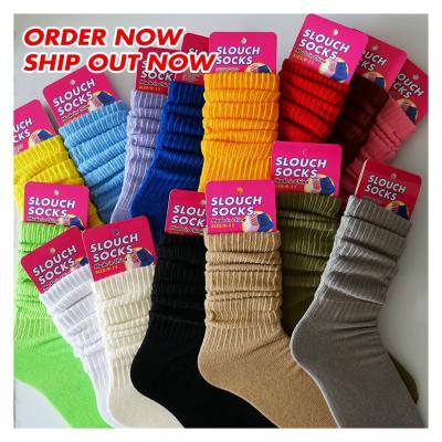 China Uron QUICK DRY Wholesale Women's Slouch Socks Custom Cotton Slouch Loose Socks for sale