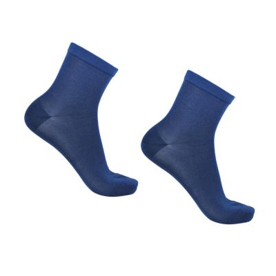 China Custom Dark Blue Uron 013 Antibacterial Comfortable Business Socks for sale