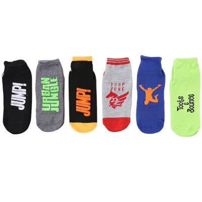 China Wholesale Custom Antibacterial Trampoline Socks Non-slip Uron Grip Trampoline Socks for sale