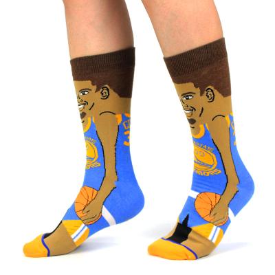 China Antibacterial Creative Basketball Star Uron Socks Manufacturers Custom 3d Printing Socks for sale