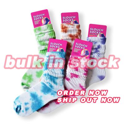 China Antibacterial hot sale tie dye slouch socks for women socks for sale