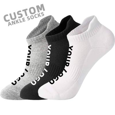 China Wholesale Antibacterial Men's Antibacterial Cotton Solid Color White Socks Breathable Cropped Casual Socks Low Cut Sports Socks for sale