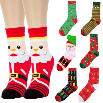 China Wholesale Antibacterial Christmas Socks Custom Logo Cotton Christmas Socks Christmas Gift Socks Fancy for sale