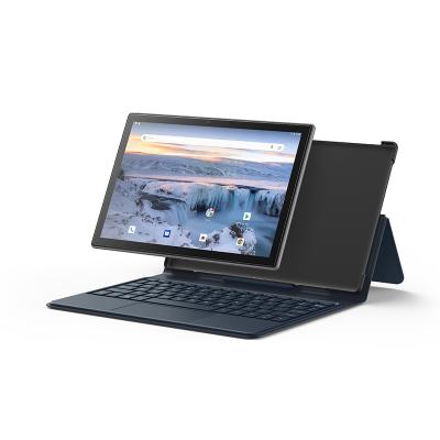 China New Product 10.1 Hard Inch 2 In 1 Tablet PC 4G Lte Android 10 Tablet With Leather Touchpad Cover Keyboard for sale