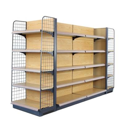 China Mini Supermarket Gondola Shelving Retail Adjustable Single Sided/Double Sided Disassembled Display Rack Shelves On Sale for sale