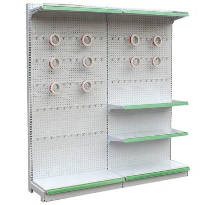 China Fashionable Single/Double Sided Grocery Shelves Gondola Shelving Unit For Supermarket Display Cloth Shelves for sale