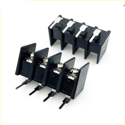 China PA66 KF25R-7.62 Right Angle Barrier Terminal Block PCB Connector Black Color 90 Degree Terminal Block for sale