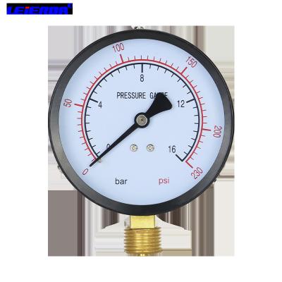 China Cheap lower connection factory Leierda 4inches 100mm pressure gauge pressure gauge pressure gauge LPG10014 for sale