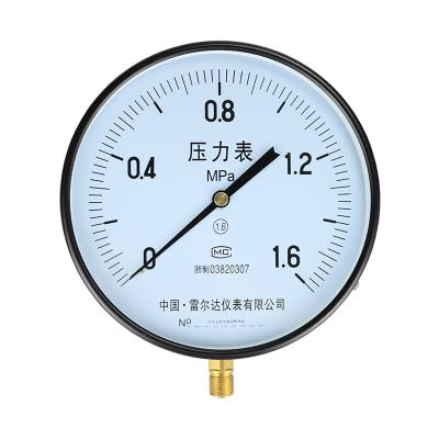 China Leierda Large Dial Bourdon-tube Pressure Gauge LPG250 Gauge 10inches 250mm for sale