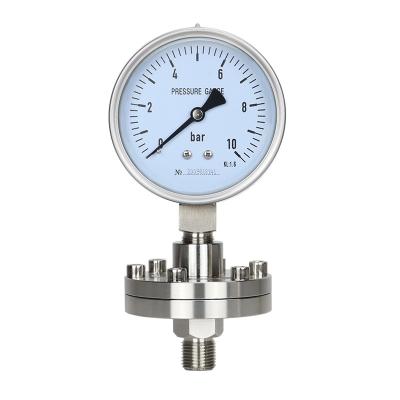 China Leierda Stainless Steel Flange Diaphragm Seal Type LGMPG100 Pressure Gauge for sale