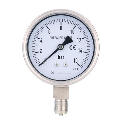 China Leierda 4inches 100mm LPG100BFWK OEM Stainless Steel Pressure Gauge for sale