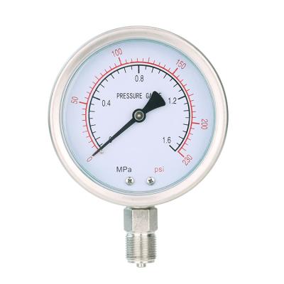 China Leierda 4inches 100mm LPG100BFXX OEM Stainless Steel Pressure Gauge for sale