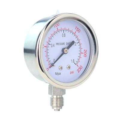 China Leierda 2.5inches 63mm LPG60BFNX OEM 304ss Stainless Steel Pressure Gauge for sale