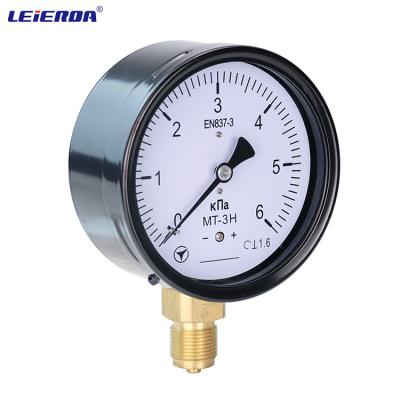 China Leierda OEM 4inches 100mm lower mount, adjustable kPa mbar capsule low pressure gauge LCPG100 for sale